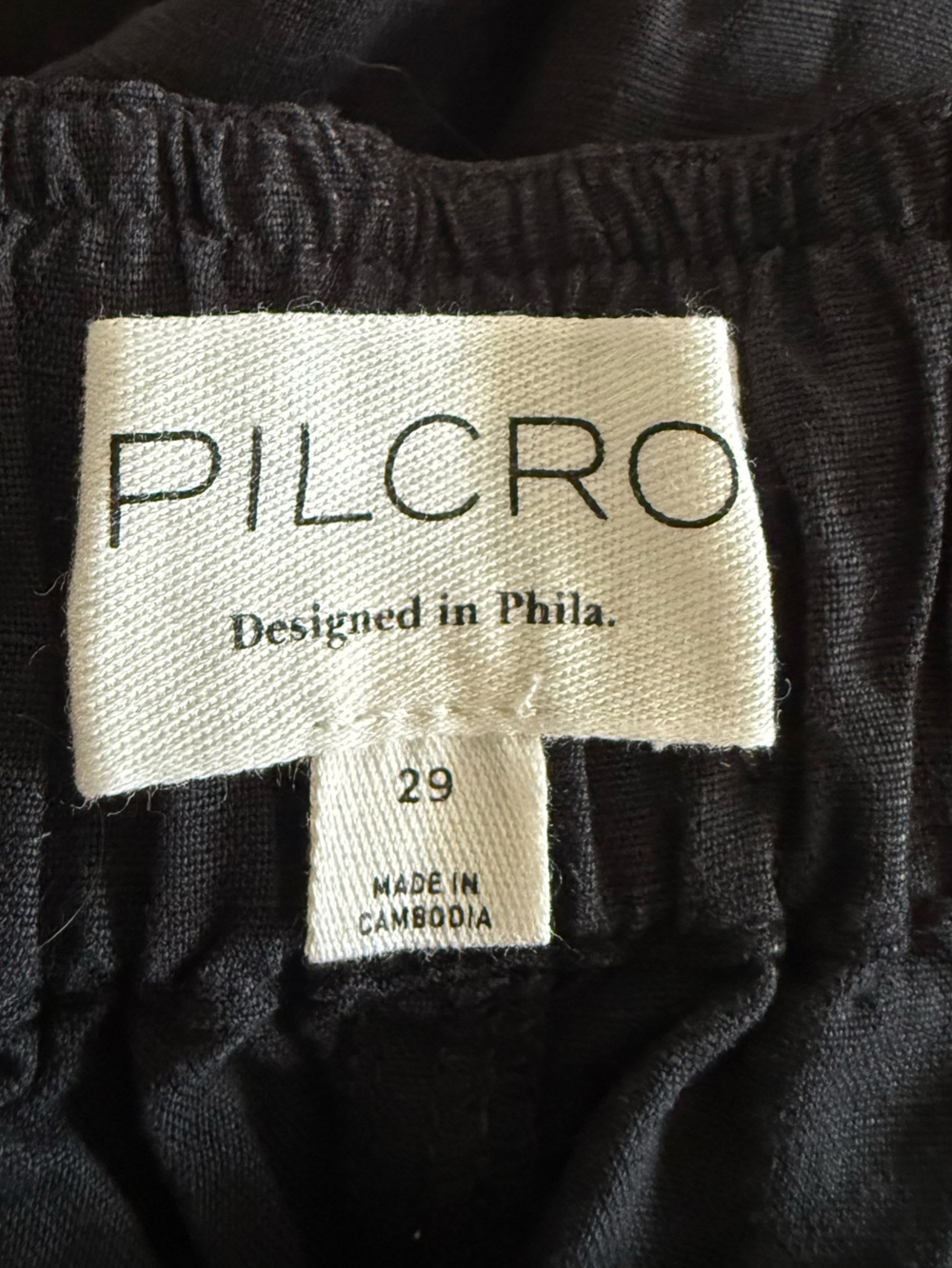 Pilcro Anthropologie Black Linen Blend Sailor Style Baggy Jogger Pants Size 29 - Picture 11 of 13